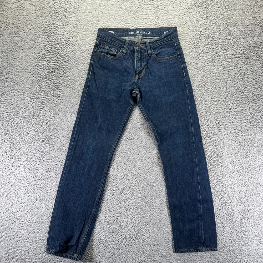 Mossimo Jeans Mens 28x30 Blue Cotton Denim Skinny Dark Wash Travel Workwear